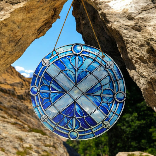 Saltire sun catcher